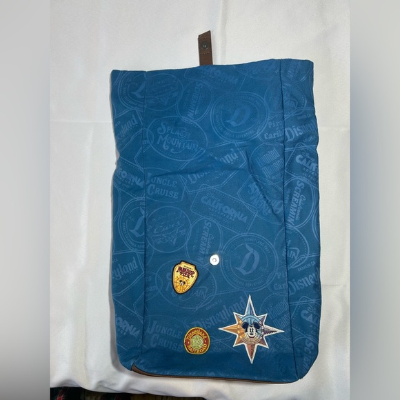 Disney World Passport Fold Over Backpack w/ Embroidered Patches - Picture 4 of 6